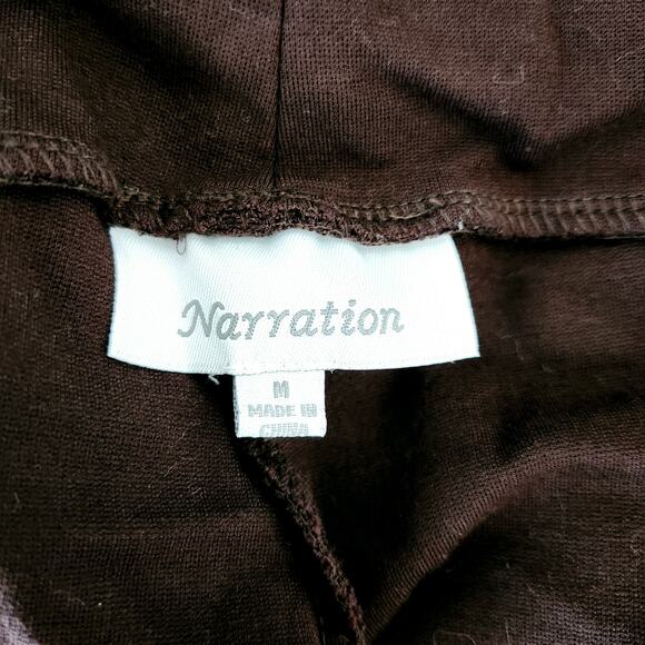 Brown Leggings Gold Accent Detail - Picture 4 of 5